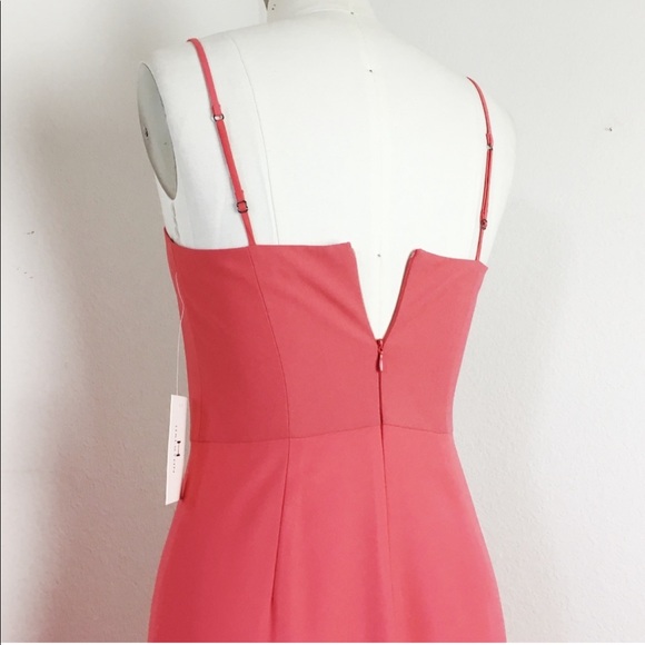 HALSTON HERITAGE NOTCH MAXI DRESS @1164 - Picture 7 of 8